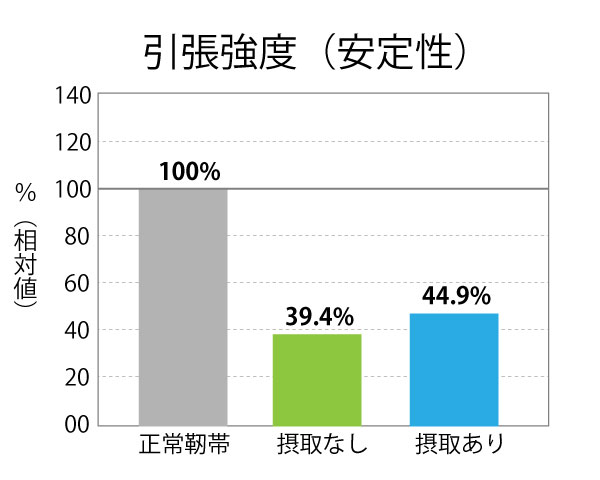 エラスチンによる靭帯損傷の修復時の引張強度