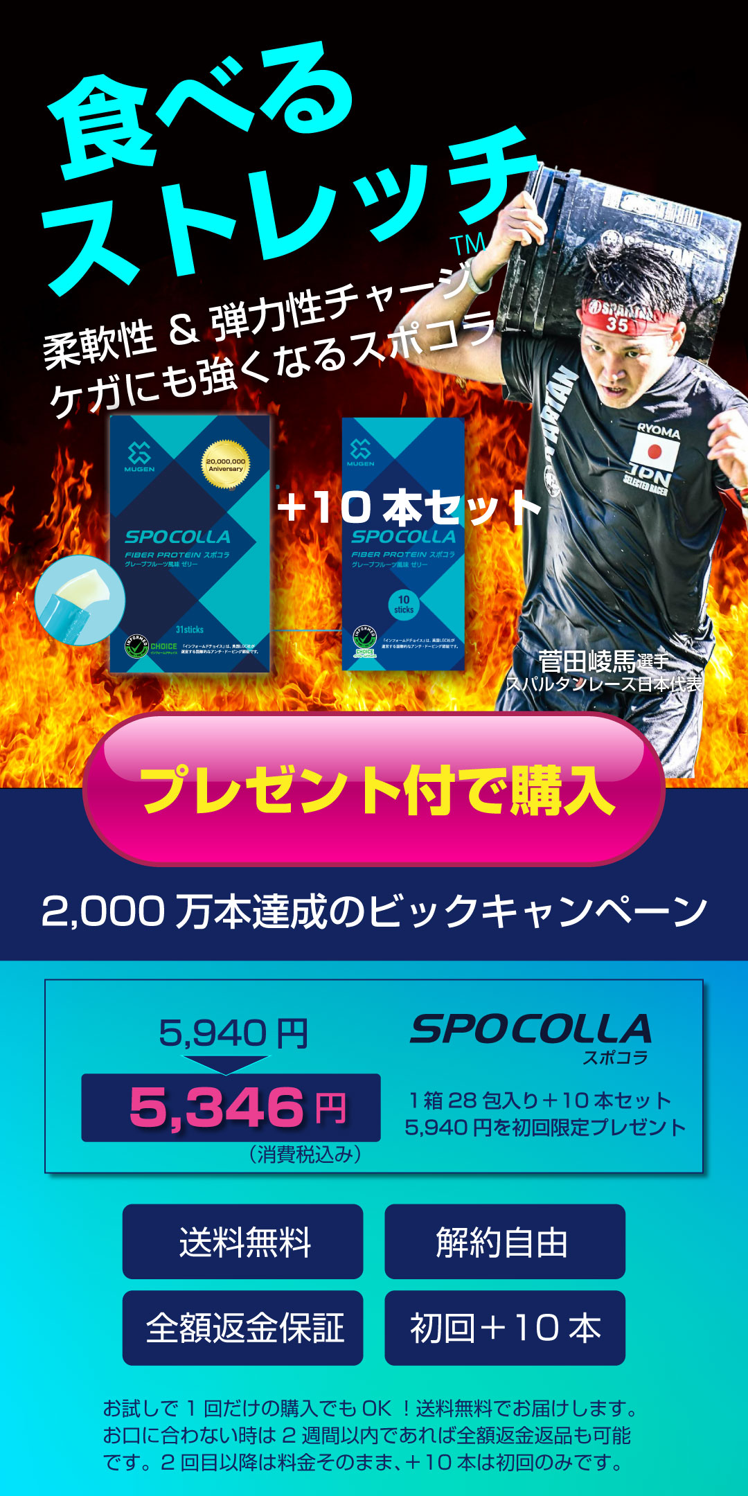 公式スポコラLP_食べるストレッチで柔軟性＆弾力性アップ